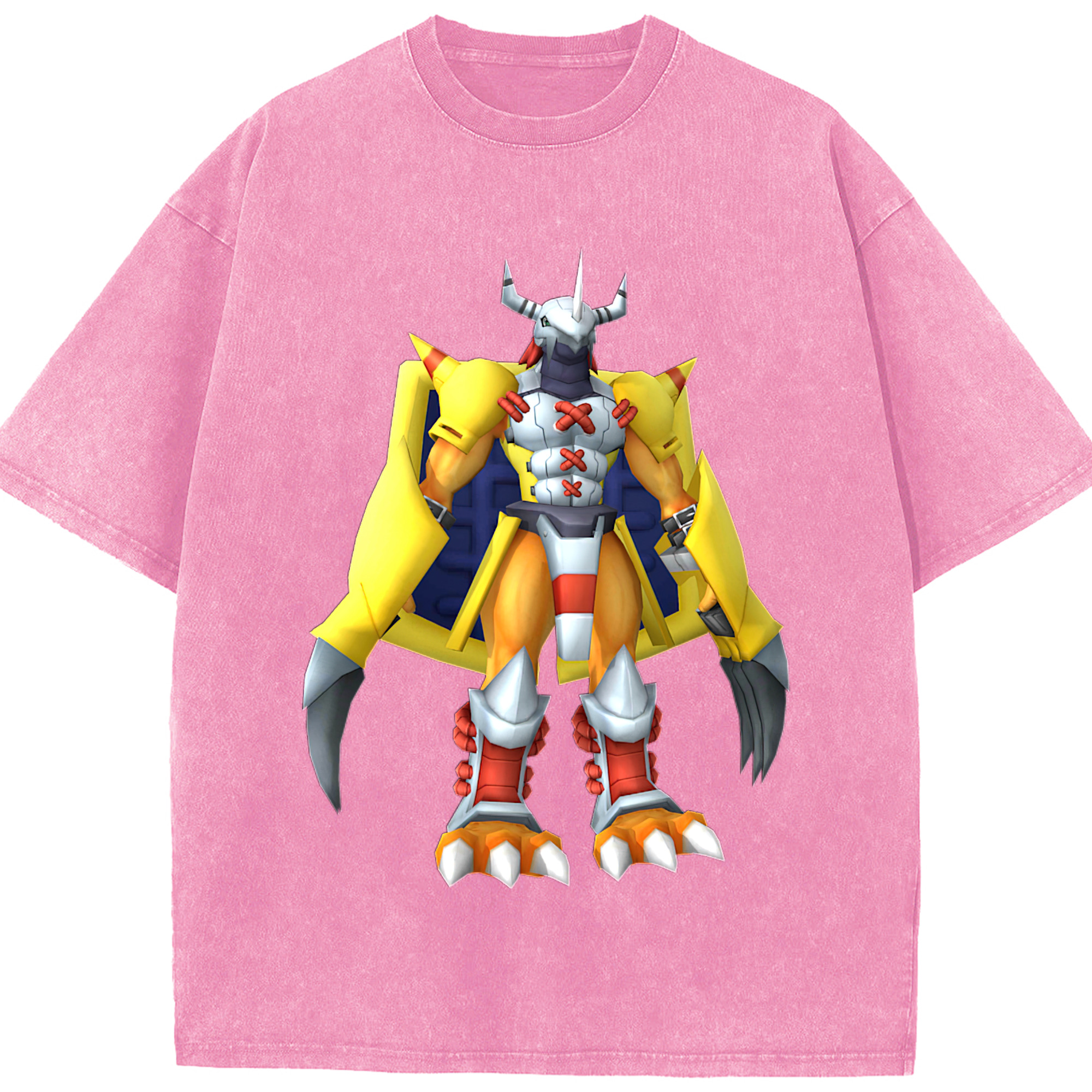 （画像用） Digimon デジタルモンスター/デジモン 綿100% ヴィンテージ風 半袖Tシャツ（フロントプリント）